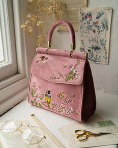 Morning Song Bird Embroidered Mini Pink Tote – Fable England US Tote Bag Embroidery Design, Girly Handbags, Fable England, Spring Time Outfits, Spring Fashion Chic, Morning Songs, Dad Jewelry, Luxury Christmas Gifts, Mini Pink