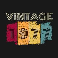 an old poster with the words vintage in different colors and numbers on it, as well as