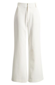 Leg-lengthening pants are ready for work days and weekend nights. 33" inseam; 26" leg opening; 13 1/2" front rise; 15 1/2" back rise (size 8) Zip fly with hook-and-bar closure Front slant pockets; back welt pockets 74% polyester, 20% rayon, 6% elastane Machine wash, line dry Imported Favorite Daughter, Welt Pockets, Welt Pocket, Leg Pants, Wide Leg Pants, Wide Leg, Size 12, Nordstrom, Bar