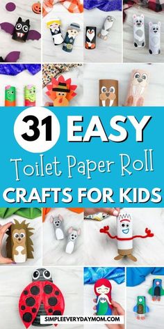 easy toilet paper roll crafts for kids that are fun to make and they're so much fun