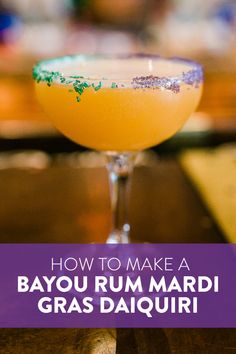 how to make a bayou rum mardi gras daiquii