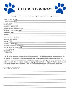 a dog's paw printable form is shown in blue and white with the words,