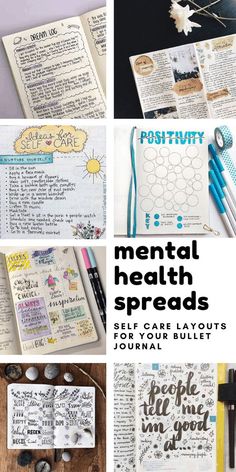 Inspirational Journal Ideas, Bujo Mental Health, Health Journal Ideas, Organize Printables, Mental Health Bullet Journal, Bullet Journal Mental Health, Journal Mental Health, Creating A Bullet Journal