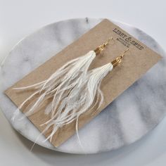 Long Feather Earrings Ostrich Feather Earrings Best Gifts | Etsy Boho Wedding Earrings, White Feather, Ostrich Feather, Best Gifts For Her, White Feathers, Earrings Red, Ostrich Feathers, Earrings Boho, Feather Earrings