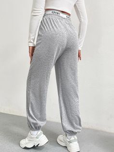 F00215614-103 Gray Sports Pants, Daily Casual Outfits, Sweatpants Straight Leg, Sports Pants Women, Sweatpants With Pockets, Relax Pants, Dance Pants, Wide Leg Sweatpants, Sports Skirts