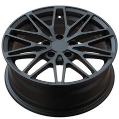 a black wheel on a white background with no image in the center, it appears to be made out of plastic