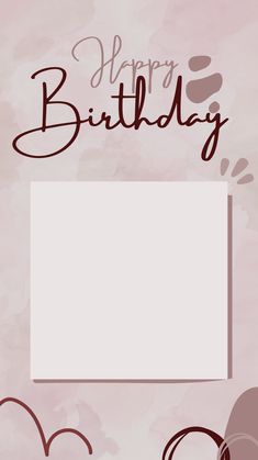 a pink birthday card with hearts and the words happy birthday written on it's side