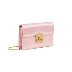 Flash Wallet clutch in baby pink satin with mat gold removable chain. Details : Snap closure Mat Gold accessories6 cc compartment Internal pocket Measurements : 18x12x4 cm Made in Italy Compact Pink Bag For Formal Occasions, Compact Pink Formal Bag, Formal Clutch Wallet With Chain Strap, Pink Evening Bag With Gold-tone Hardware, Pink Evening Bag With Chain Strap, Compact Evening Bags With Gold-tone Hardware, Pink Evening Bag With Chain Strap For Events, Elegant Pink Compact Bag, Chic Pink Compact Bag