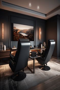 Elegant game room lounge, modern seating, and ambient lighting. Gentlemen Room, Men Room Decor Ideas, Video Game Room Ideas, Luxury Game Room, Modern Game Room