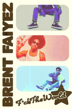 a poster with the words break it easy and an image of a man in sneakers