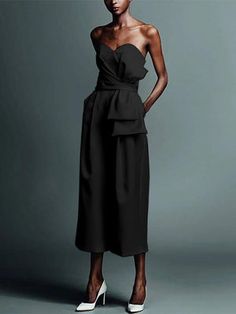 Commuting Bare Back Off-Shoulder Belted Pure Colour Jumpsuit – Nayachic Chic Belted Strapless Jumpsuit For Party, Chic Evening Jumpsuits And Rompers In Solid Color, Chic Solid Color Strapless Jumpsuit For Going Out, Chic Strapless Jumpsuits And Rompers For Going Out, Chic Off-shoulder Jumpsuits And Rompers In Solid Color, Chic Off-shoulder Solid Jumpsuits And Rompers, Chic Off-shoulder Solid Jumpsuit, Chic Off-shoulder Jumpsuit, Elegant Solid Color Backless Strapless Jumpsuit