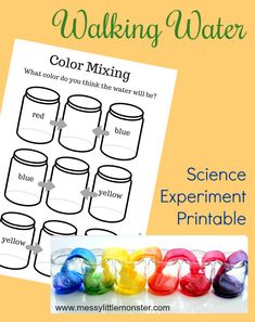 the science experiment printable worksheet for kids to learn how to make water