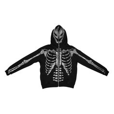 - Heavyweight Zip-Up Hoodie - Cut & Sewn *400GSM - Custom Woven Tag - High Quality Rhinestones - Special Mesh To See Through Eyes - Inseam Stitching - True To Size - IN STOCK * 1-3 DAY SHIPPING     - WASHING INSTRUCTIONS - COLD WASH - HANG DRY (DO NOT PUT IT IN THE DRYER) *ALL SALES ARE FINAL Winter Goth, Stile Kylie Jenner, Grunge Jacket, Grunge Couple, Zip Hoodies Womens, Harajuku Punk, Black Hoodie Women, Hip Hop Sweatshirts, Black Hoodie Men