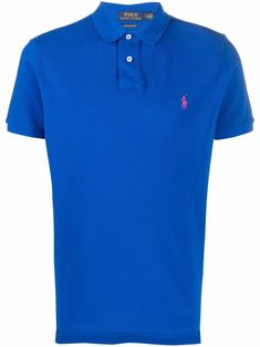 Polo Ralph Lauren Polo Pony Polo Shirt - Farfetch Classic Fitted Blue Polo Shirt, Blue Cotton Fitted Polo Shirt, Blue Fitted Cotton Polo Shirt, Fitted Blue Cotton Polo Shirt, Polo Pony, Blue Polo, Ralph Lauren Outfits, Mens Scarves, Suit Accessories