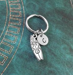 Surfboard Keychain VERY SMALL Silver Surfboard Keyring Personalized Keyring Surfer Keychain Surfing Surfer Keychain, Surfboard Keychain, Surfing Jewelry, Boyfriend Keychain, Beach Keychain, Boyfriend Necklace, Surf Jewelry, Surf Gifts, Gifts For Surfers