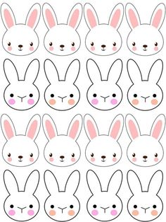 an image of bunny ears with different faces