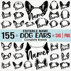 the dog ears svg files are available for use in your design projects and crafts