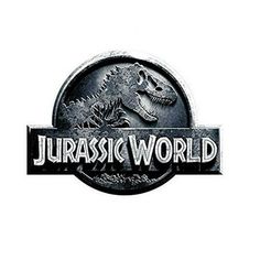 the logo for the movie's upcoming film, jurassic world is shown in black and white