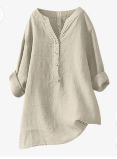 Kurta Pant Design, Tunik Linen, Sewing Clothes Ideas, Linen Tunic Shirt, Long Tunics, Blouse Elegant, Linen Coat, Linen Shirts Women, Linen Tops