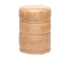 a round wooden box with three compartments