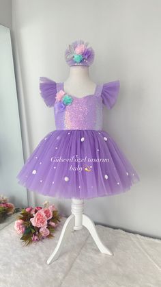 custom handmade dresses for your baby. Made with tulle. It is prepared with a soft cotton lining. It has a zipper on the back, very easy and comfortable to wear. 👉🏻 you can leave a message for more questions 👉🏻 It is a handmade dress that you can measure and customize. Very dense tulle layers are used, very fluffy, personalized color options are available, you can personalize ✈️Express shipping to most countries in 1-5 days Princess Mermaid Tutu Dress In Tulle, Princess Style Mermaid Tutu Dress In Tulle, Princess Style Mermaid Tulle Dress With Ruffles, Purple Princess-style Mermaid Dress In Tulle, Mermaid Tulle Tutu Dress With Ruffles, Fitted Mermaid Tutu Dress With Ruffles, Costume Mermaid, First Birthday Dress