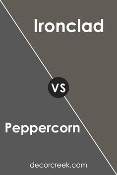 Peppercorn SW 7674 by Sherwin Williams vs Ironclad SW 9570 by Sherwin Williams Interior Paint Colors, Coordinating Colors