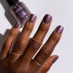 Swatch some fall nail colors with me! Melanin Edition 🍫 @dndgel 106/165/042/052/040 Sandy Brown 040 Cherry Rose 106 Walnut Brown 052 Bare … | Instagram Fall Short Nail Colors, Nail Colors, Acrylic Nails, Purple, Nails, Red