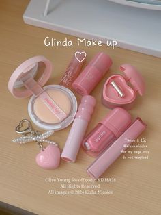 Y2k Makeup, Pink Cosmetics, Olive Young, Makeup Aesthetic, Birthday Wishlist, Skincare Makeup, Makeup Pouch, Beauty Product, K Beauty