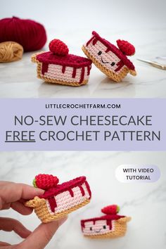 crochet pattern for no - sew cheesecake