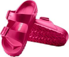 Casual Sport Sandals For Swimming, Sporty Waterproof Slides For Beach, Waterproof Casual Slides For Swimming, Waterproof Sporty Slides For Beach, Outdoor Pink Slides With Cushioned Footbed, Waterproof Functional Sandals For Beach, Functional Slip-resistant Beach Slides, Waterproof Synthetic Slides, Casual Pink Slip-resistant Sandals