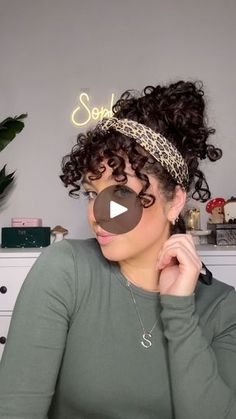 1.3M views · 87K reactions | Try before you cut ✂️faux bangs hairstyle @sophiemariecurly 

This is a nice way to switch up your hair without cutting and potentially regretting 🫶

For this headband anti-slip trick I used a plastic. headband with grip on the inside and tied a satin scarf around the middle, this scarf is very old but originally from Amazon ➰

🏷️Tag a curlfriend who’s thinking of getting bangs 💭

#curlyhairstyles #bangs #fauxbangs #fauxfringe #messybun | Sophie Marie | altego_music · YES AND X HUNG UP (ALTÉGO MIX) Faux Bangs, Bangs Hairstyle, Satin Scarf, Plastic Headband, Wavy Curly Hair, Hung Up, Scarf Hairstyles, Hairstyles With Bangs, Stylish Girl