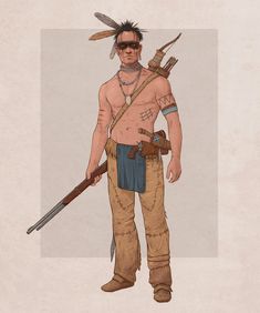 ArtStation - Artstation Challenge - Wild West, Haron M. H. Younis Wild West Character, Native American Memes, Wild West Outfits, Western Books, Character Design Challenge, Design Challenge, Art Contest, In The Beginning, Character Design References