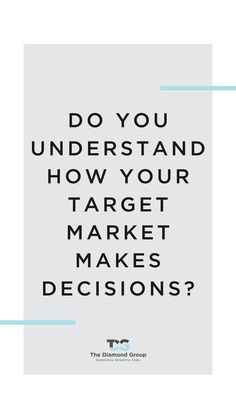 the words do you understand how your target market makes decision? on a white background