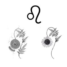 the letter s is for sunflowers with leaves and flowers around it, which are drawn in black ink