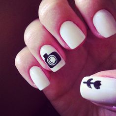 Summer Nails 2018, Nail Extensions Acrylic, Art Camera, Crazy Nail Art, Camera Design, Black Nail Art, Cute Nail Art Designs, Latest Nail Art, Black Nail