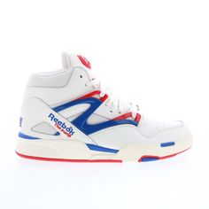 Model Name: Pump Omni Zone Ii Model Number: Hr0035 100063132 Material: Leather Color: Chalk Vector Blue Vector Red Condition: New With Box Width: Medium (D, M) In 1958, Reebok Was Established And Name After An African Gazelle. Reebok Is Now On The Biggest Athletic Companies And Has Expanded Into Casual Wear As Well. Collaborating Lifestyle And Sports, Reebok Emphasizes On Having Fun And Staying In Shape. Sneaker Slippers, Beige Shoes, Reebok Classic, Comfortable Heels, Having Fun, Casual Boots, Mens Casual Shoes