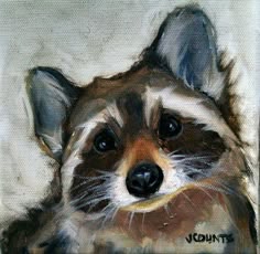 a painting of a raccoon is featured on the website's facebook page