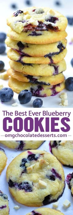 the best ever blueberry cookies