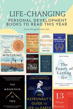 the book cover for life - changing personal development books to read this year by various authors