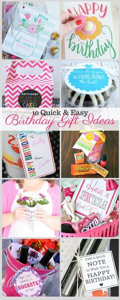 birthday cards and other items are shown in this collage