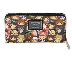 PRICES MAY VARY. OFFICIALLY LICENSED LOUNGEFLY WALLET - Loungefly is a consistent source of collectible fashion for fans of all kinds. It is well known for its innovative licensed accessories, especially handbags, mini backpacks, bags, and wallets. SUPER FUN ALLOVER DESIGN - These Stranger Things wallets feature a magnificent pattern of chibi-style characters from the popular series. There are classic characters like Eleven, Will, Mike, Dustin, Lucas, Hopper, Barb, a Demogorgon, and more. MULTIP Loungefly Wallet, Loungefly Purse, Classic Characters, Chibi Style, Allover Design, Mini Backpacks, Womens Wallet, Popular Series, Clear Window