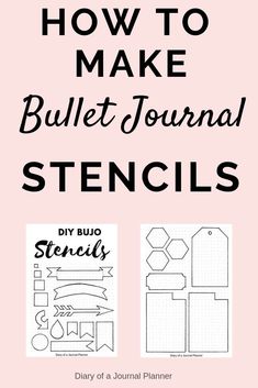 Bullet Journal Stencil DIY Tutorial Unicorn Journal, Journal Stencils, Bullet Journal Stencils, Bullet Journal For Beginners, Book Planner, Bullet Journal Tracker, Bullet Journal Hacks