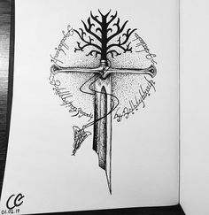 Lotr Design, Fantasy Tattoo, Nordic Tattoo, Control Room