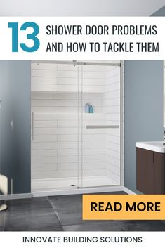 Tired of dealing with pesky shower door issues? Dive into our ultimate guide for solving common glass shower door problems. 🚿✨ Click the link to learn more.  | Innovate Building Solutions | Cleveland Bathroom Contractors Bathroom Remodeling Ideas | Glass Shower Doors | Home Remodeling |Ideas | Pivot Glass | Bypass Shower Door | Streak Free Glass Doors Corner Shower Seat, Bypass Shower Door, Home Remodeling Ideas, Diy Bathtub, Glass Shower Doors Frameless, Glass Shower Door, Shower Cleaner, Glass Shower Doors