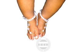 These barefoot sandals are such a beautiful and elegant piece for your baby girl. Foot Jewelry is perfect for baptisms, coming home outfits, or just because! They are stretchy and made with very shiny beads.  Another great feature about this accessory is that they stay on their busy feet very well!! Please visit the shop for more styles of foot jewelry!  AVAILABLE SIZES: 0-3months 3-6 months 6-12 months 12-18 months 18-24 months for larger sizes or adult sizes please request a custom order PRODU Baptism Baby Girl, Barefoot Sandals Baby, Girl Baptism, Baptism Girl, Foot Jewelry, Coming Home, Photo Props