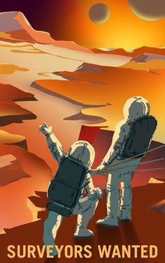 an image of two people walking in the desert with backpacks on their back and one holding