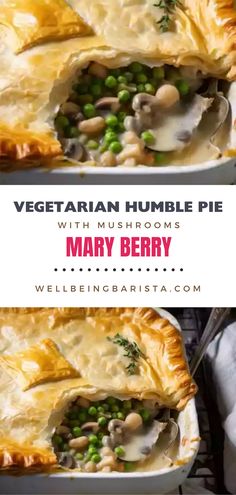 vegetarian humble pie with mushrooms and mary berry