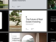 an image of real estate investment brochures displayed in multiple images with the same title