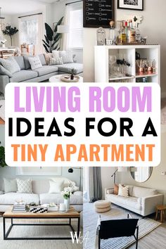 tiny apartment living room ideas Small Apartment Living And Dining Combo, Open Space Apartment Ideas, Small Apartment Living Room And Dining, Living In A Small Space, Small Girly Living Room Ideas, Neutral Living Room Small Space, How To Organize Small Living Room, Small Living Room Ideas Apartment Sofas, Simple Apartment Ideas