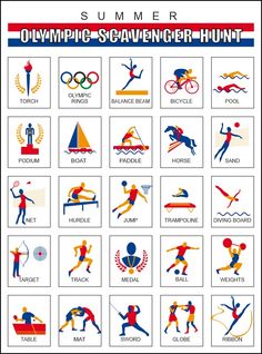 an olympic poster with different symbols